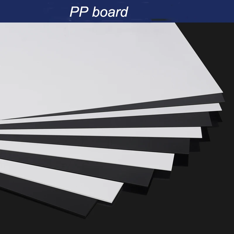 Frosted White / Black PP Plastic Sheet 100x200 210x297 200x200 200x300mm Thickness 0.3/0.4/0.5/0.6/0.8/1/1.5/2mm