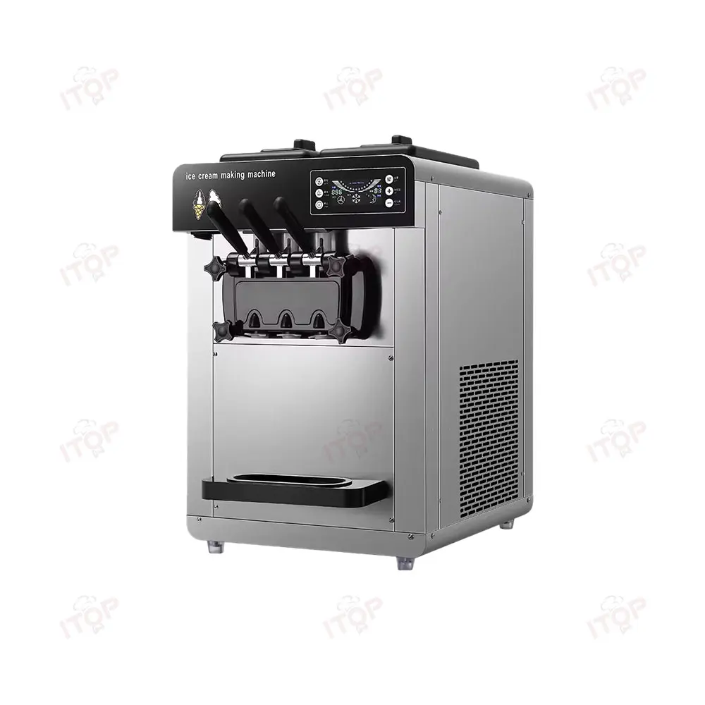 Macchina per gelato soft commerciale a 3 gusti - Uscita 100 porzioni/ora (grado professionale, capacità 5 litri, facile da pulire)