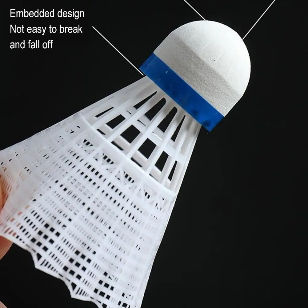 1 buah bola Badminton nilon ringan latihan Kok plastik luar ruangan Badminton Olahraga aksesoris Fonmed kepala gabus Y1E2