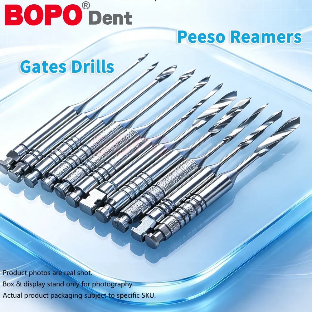 6 unidades/pacote endodontic portões broca dental peeso reamers glidden pasta rotativa transportadores endo arquivos de aço inoxidável 32mm/28mm u broca