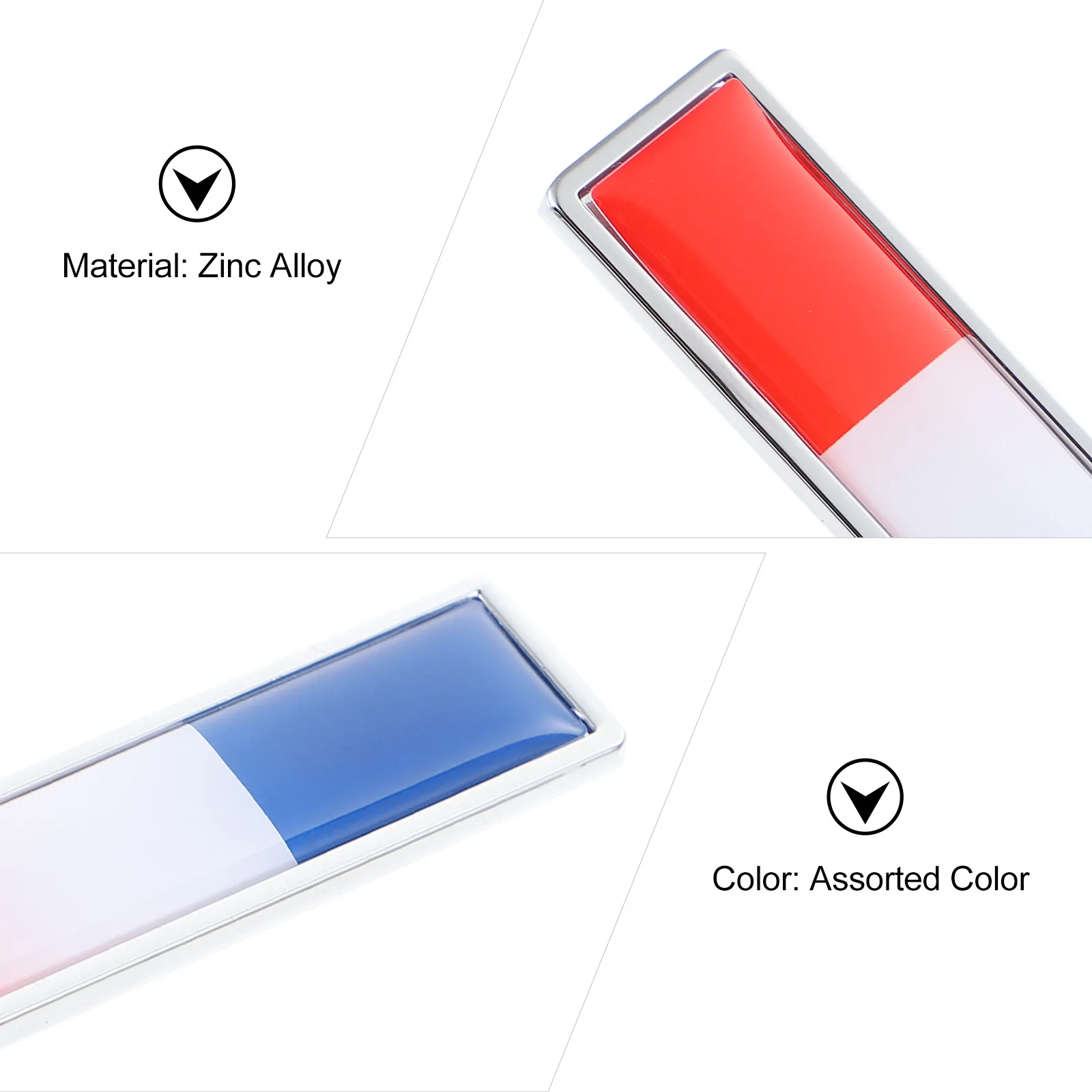 2 قطعة ملصق سيارة من سبائك الزنك مشرق العلم الوطني موضوع ملصق تلقائي شخصي لتزيين باب جسم السيارة #6