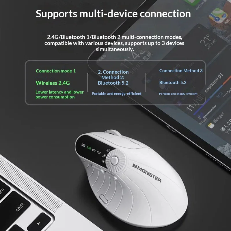 Vertical mouse in use by a gamer