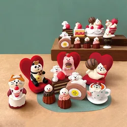 Japanese Cat Scene Small Ornament Bakery Strawberry Chocolate Valentine's Day Gift Decoration Resin Crafts Gift