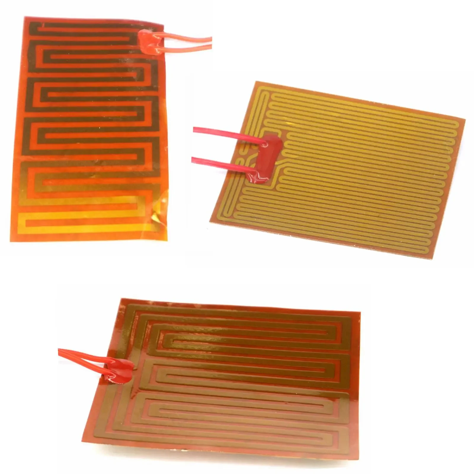 12V/24VDC Flexiable Eeletric Polyimide Film Heater Heating Element for Electrical Wires Oil Tank 3D Print
