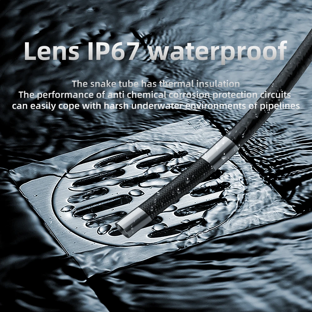 WDLUCKY Two-Way Articulating Borescope Industrial Endoscope with 5.5mm 4.3 inch Articulating Camera Pipe Cars Inspection Camera