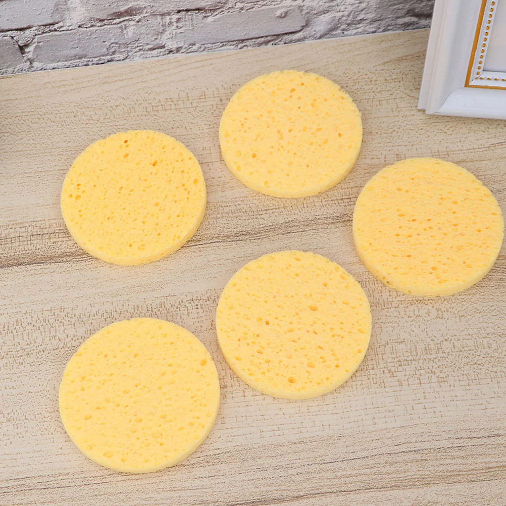 10 szt. Puszek do makijażu gąbki do makijażu peeling do twarzy celuloza z masy celulozowej mycie twarzy