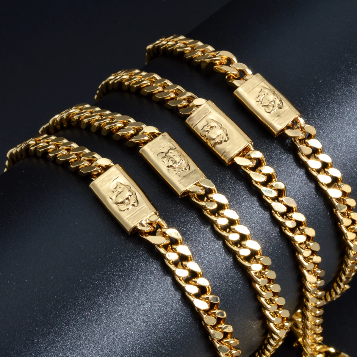 Pure Copper Alloy Men's and Women's Necklaces Vintage Hip-Hop Cuban Chains Suitable For Daily Wear Party Jewelry Gifts