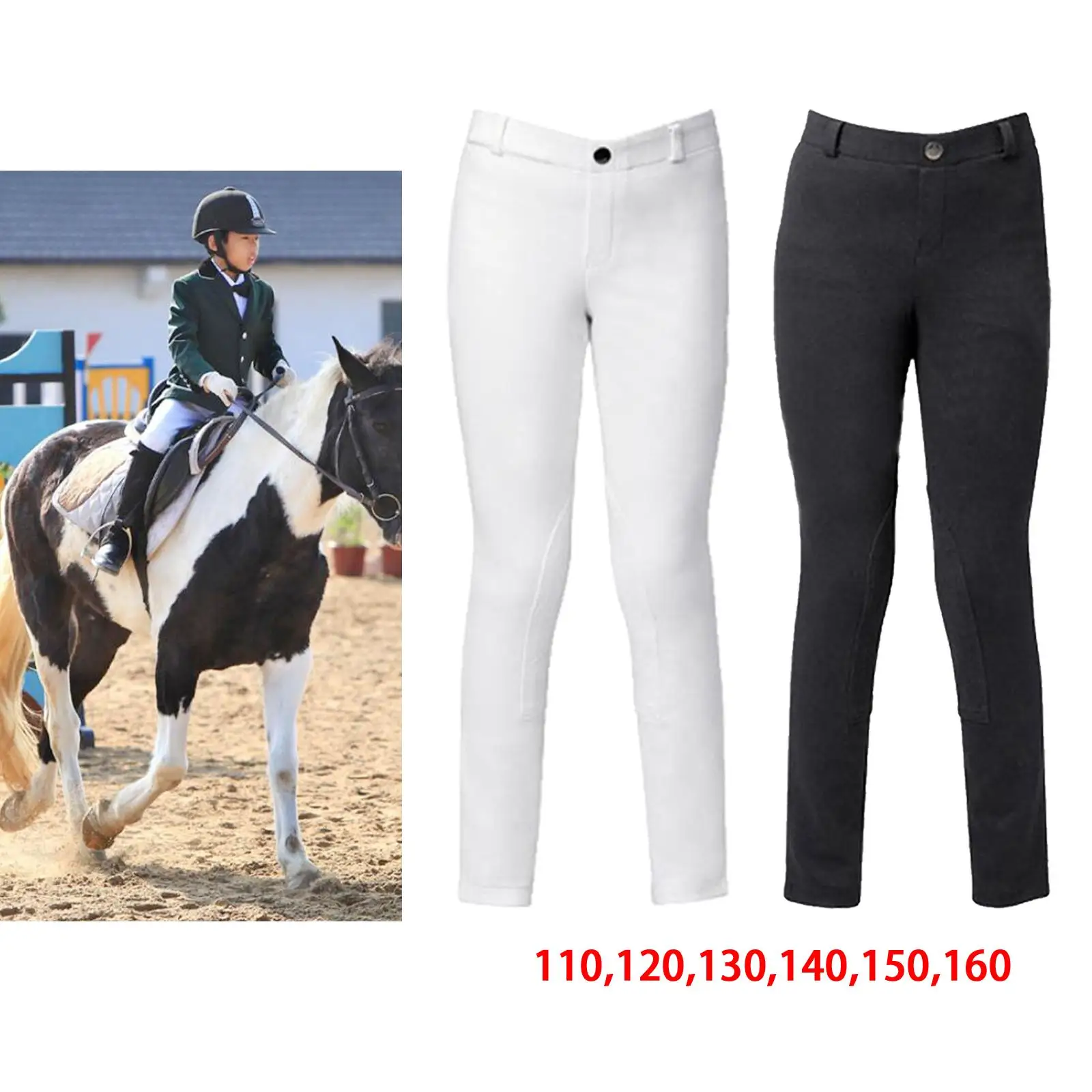 Pantalones de montar a caballo suaves para niños, calzones ecuestres, pantalones de montar a caballo Unisex