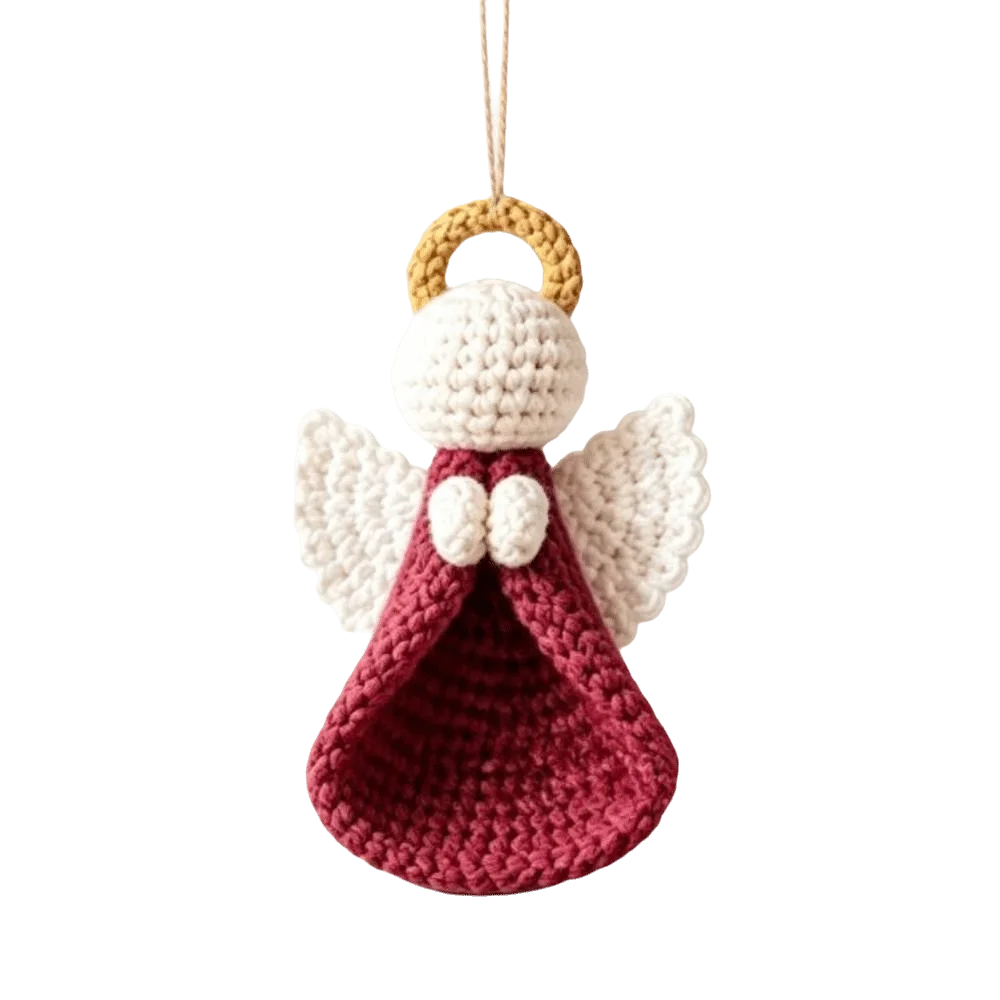 Wings Girl Crochet Angel DIY Kit Handmade Cute Angel Doll Craft Making Kit Beginner-Friendly Exquisite Knitted Angel Pendant
