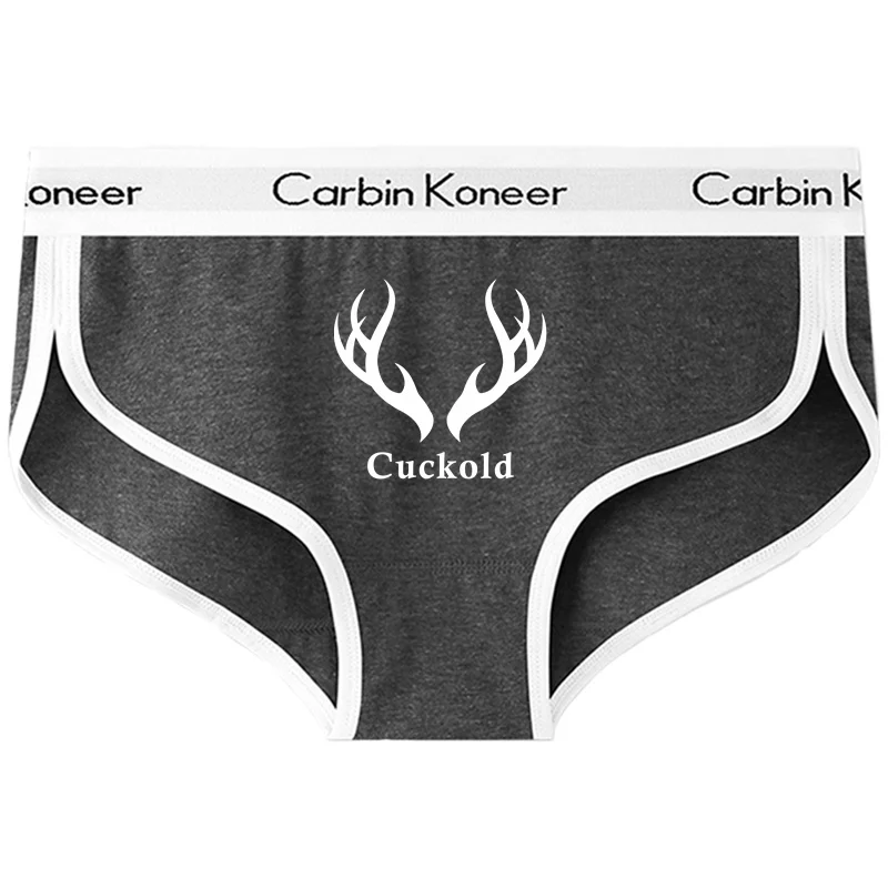 Antlers Cuckold Sexy Print Underwear for Women Cute Women Panties Premium Cotton Underpant Women Intimates Underwear Women