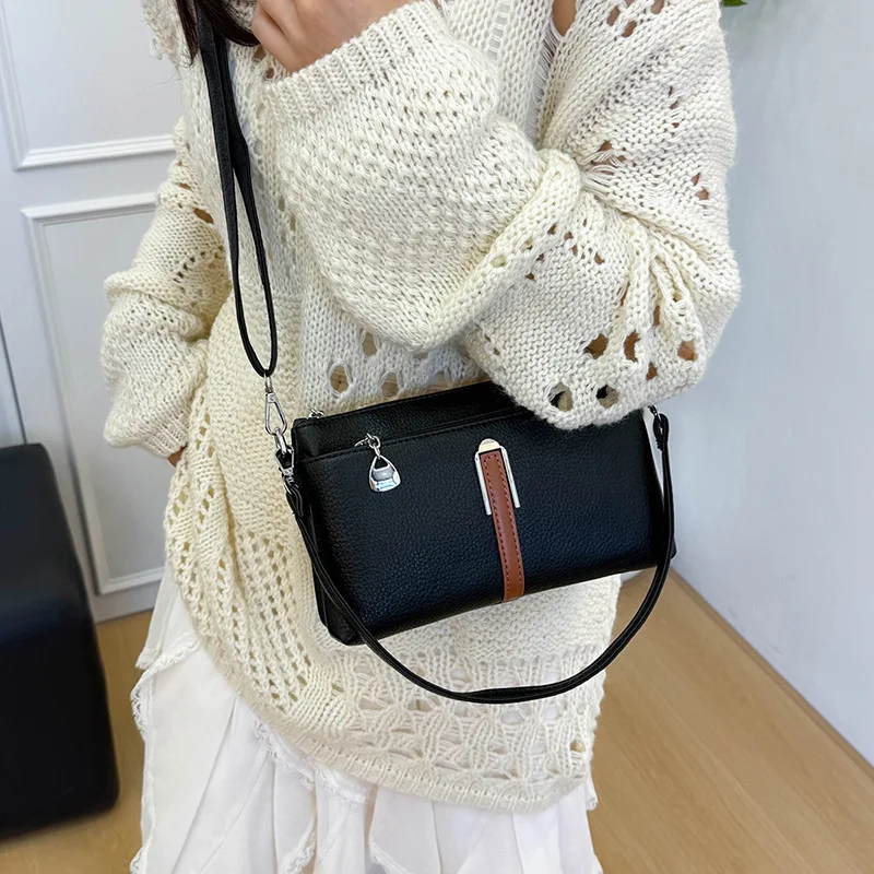 

2025 New Casual Crossbody Bag Women Soft Leather Versatile Shoulder Fashion Purse