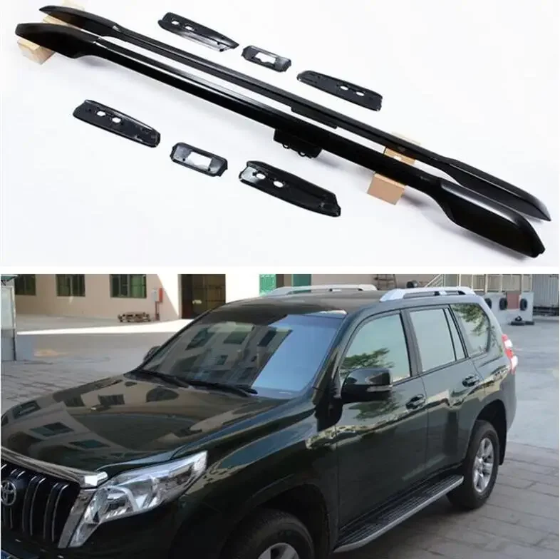 

High Quality Roof Racks Fit For Toyota Land Cruiser Prado 150 FJ150 LC150 2010-2021 Top Roof Rack Rail Luggage Aluminum Alloy