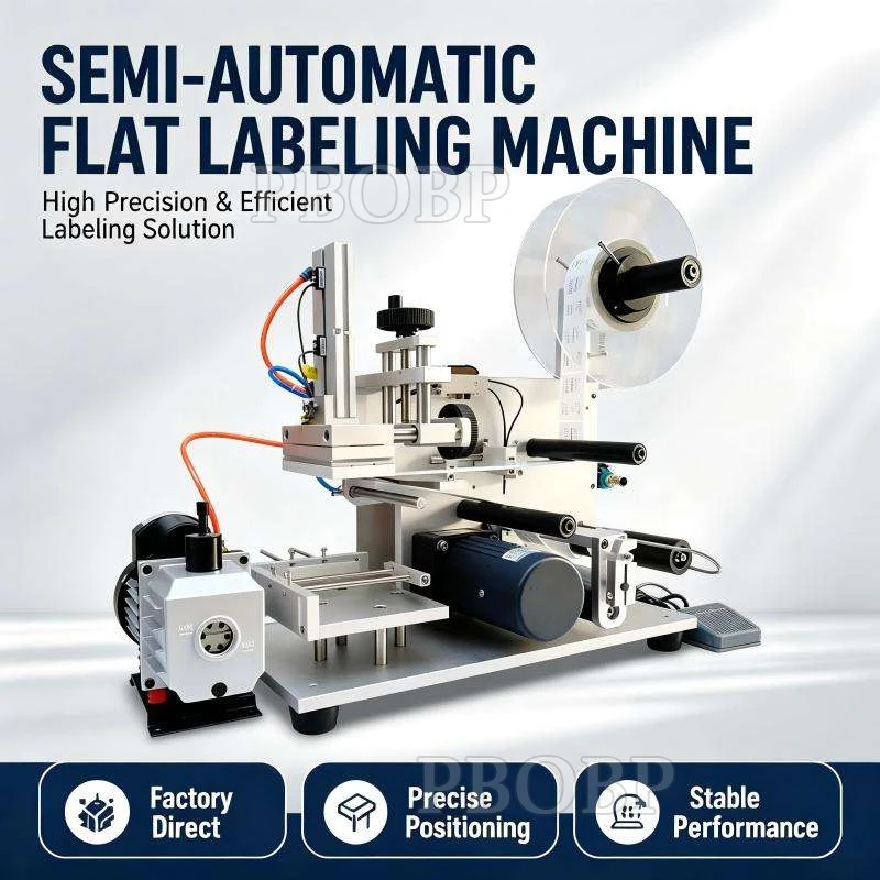 Professional Desktop Plane Labeling Machine High Speed Photoelectric Sensor Semi-Automatic Flat Surface Sticker Labeler