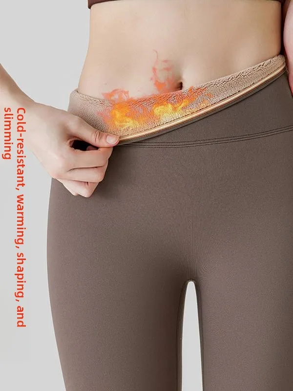 Fce gevoerde ark Bite yogabroek dames afslankende bovenkleding Bot thermische legging herfst winter negendelig polyester