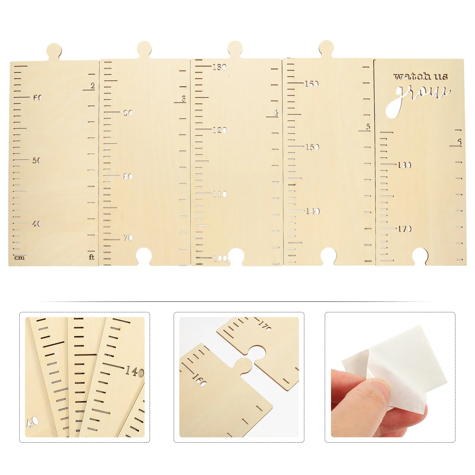 

Wooden Height Ruler 40 180CM Growth Chart Kids Room Decor Measuring Wall Sticker Baby Photography Props Nursery Playroom Height