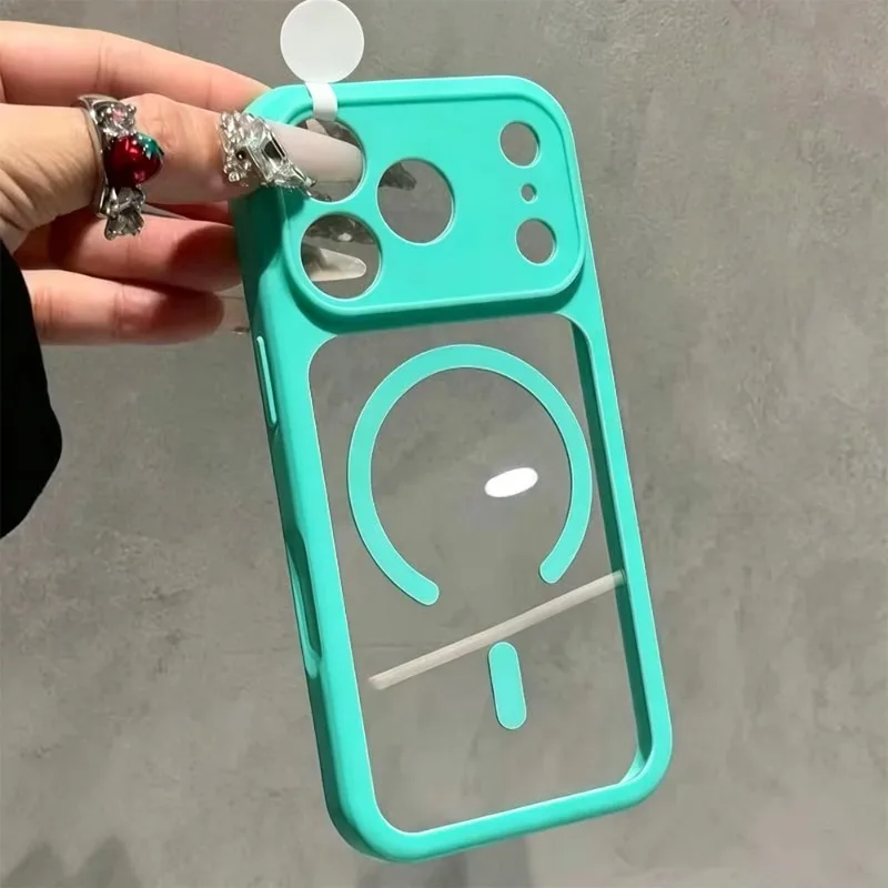 Luxuriöse Matte Candy Hülle für Magsafe Kabelloses Laden für iPhone 18 Pro Max 17 16 15 14 13 12 16 Plus Magnetische Klare Abdeckung