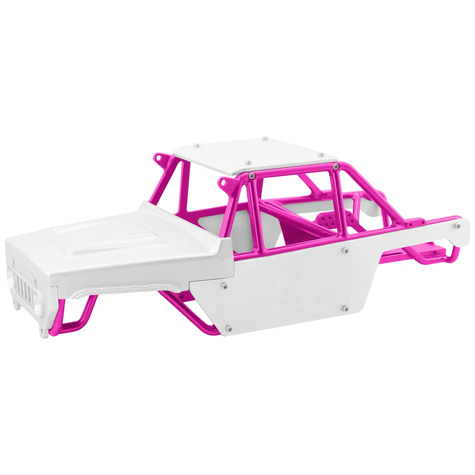 โครงรถ OGRC แบบมีโรลเคจ ทำจากอะลูมิเนียมอัลลอยด์ทั้งหมด + แชสซี + ตัวถัง สำหรับรถ Axial SCX24 Bronco JLU B-17 C10 ขนาด 1/24 รุ่นอัพเกรด