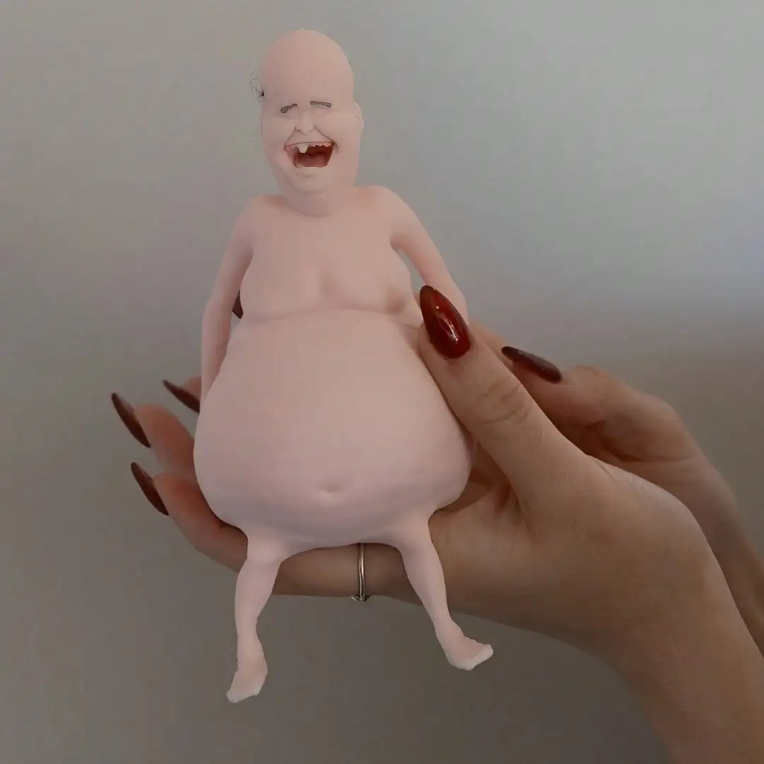

Weird Cute Squishy Stress Ball Bizarre Adorable Fidget Toy Gag Gift Adult Squeeze Bald Old Man Party Favor Halloween