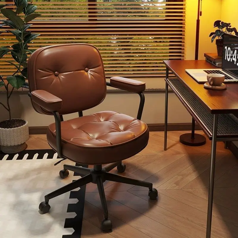 Ergonomic Office Chair Adjustable Height Comfortable Computer Desk Chair Swivel Study Writing Chair Bedroom Furniture