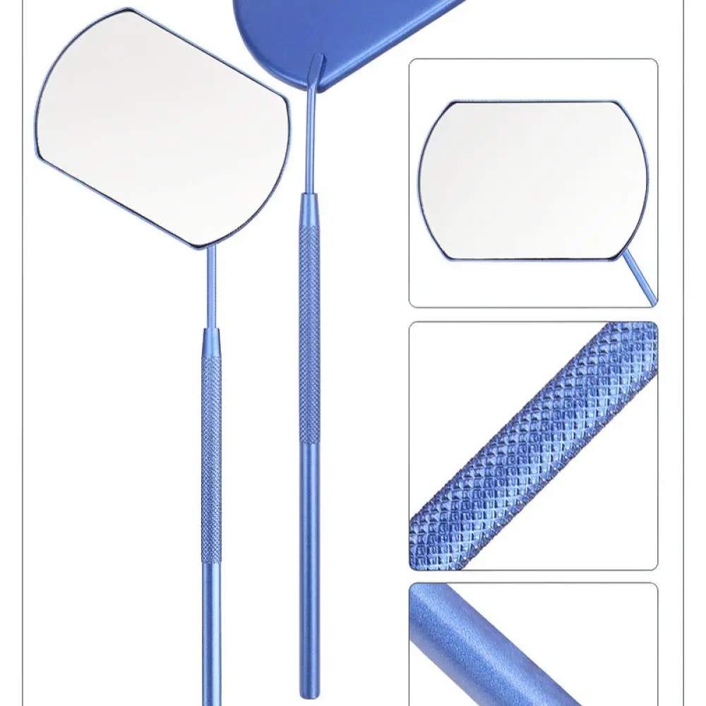 Handheld Lash Mirror For Eyelash Extensions Stainless Steel Square Observation Tool For Precise Makeup Application