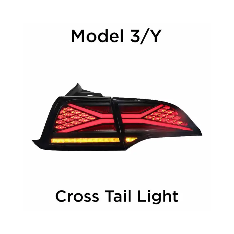 

Evoffer Model 3 / Y Cross Tail Light Led Brake Light For Tesla Car Taillight 2017-2023