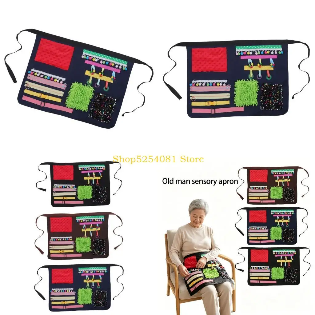 AXYC Cognitive Stimulation Apron Sensory Apron For Elderly Adults With Alzheimer Or Dementia Condition Daily Calming Use