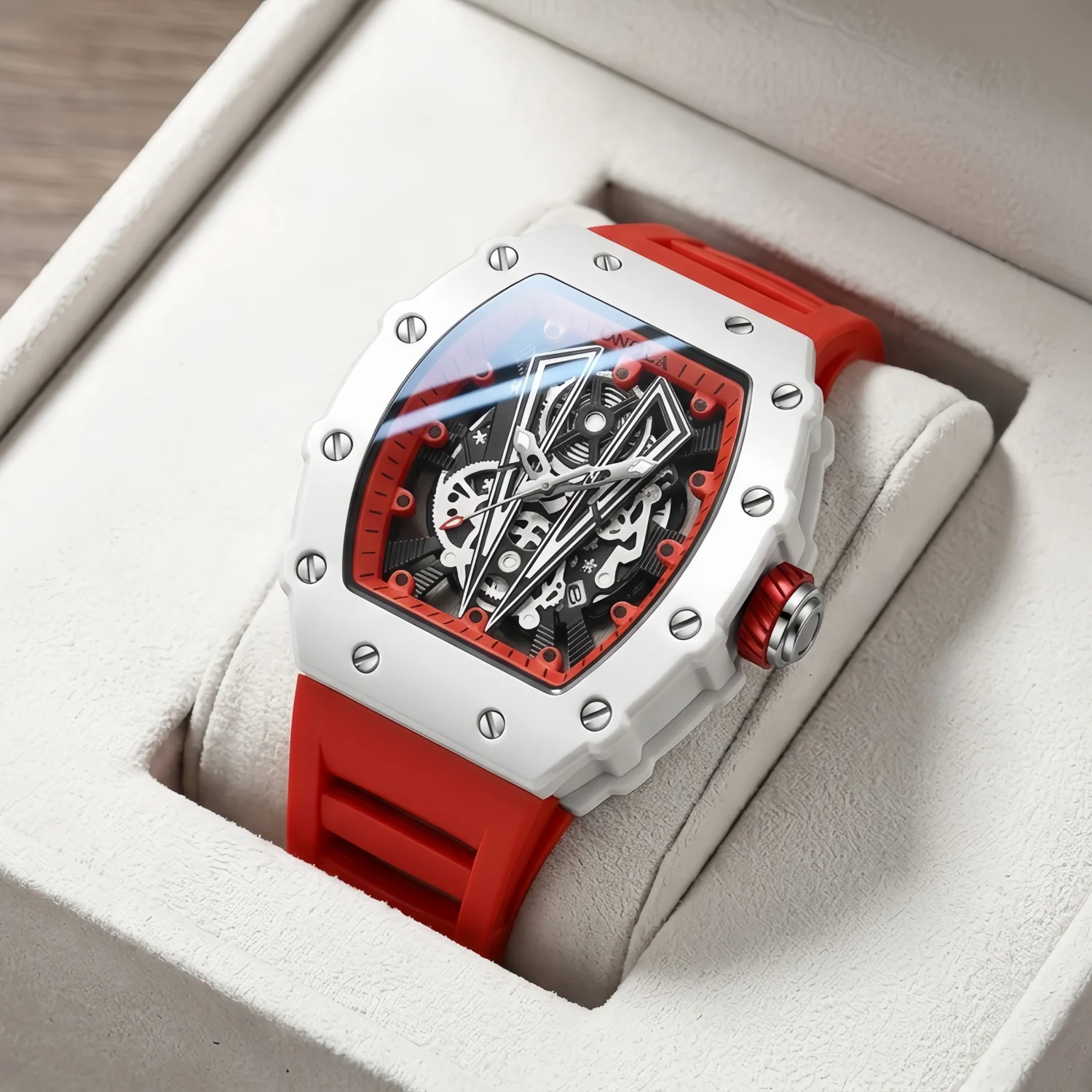ONOLA Hohe Qualität Männer Uhr Luxus Top Marke Silikon Band Wasserdicht Quarz Armbanduhren Männer Sport Uhr Uhr
