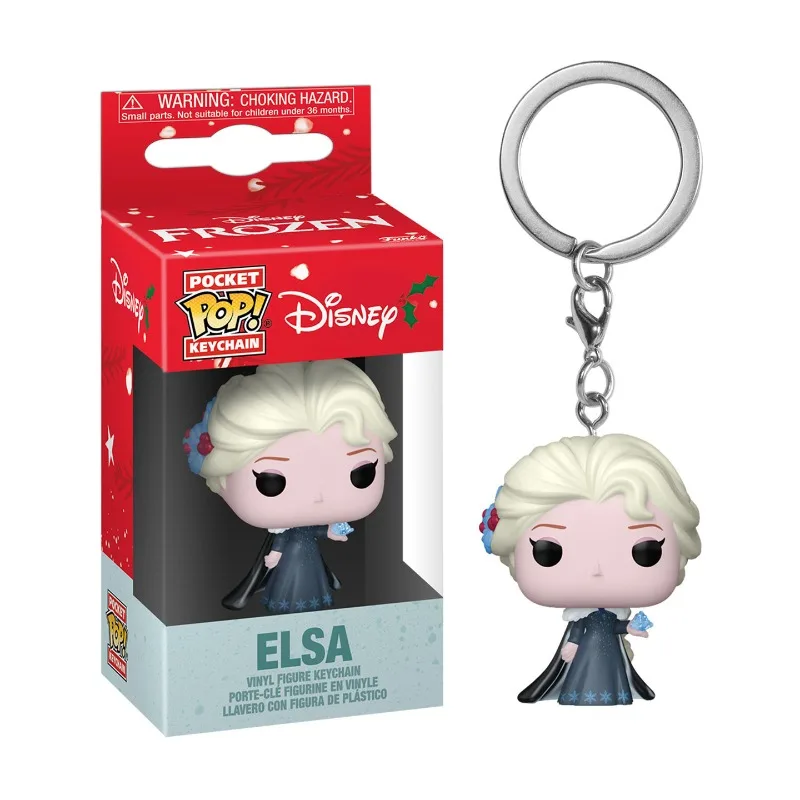 Llavero Funko Pop Original de Disney Frozen con la Princesa Elsa, Colgante para Bolsa, Regalo de Cumpleaños para Niñas, Regalo de Navidad