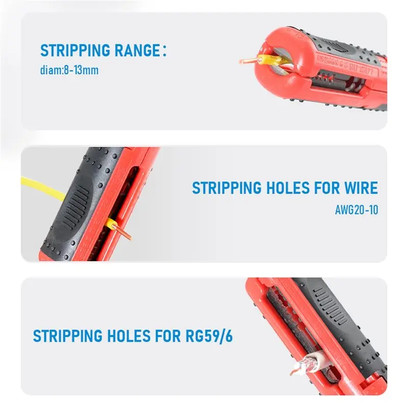 M11K-Multifunctional Wire Stripper Cutter Portable Pen Clip Design With Anti-Skid Handle For Electrical & Network Cables