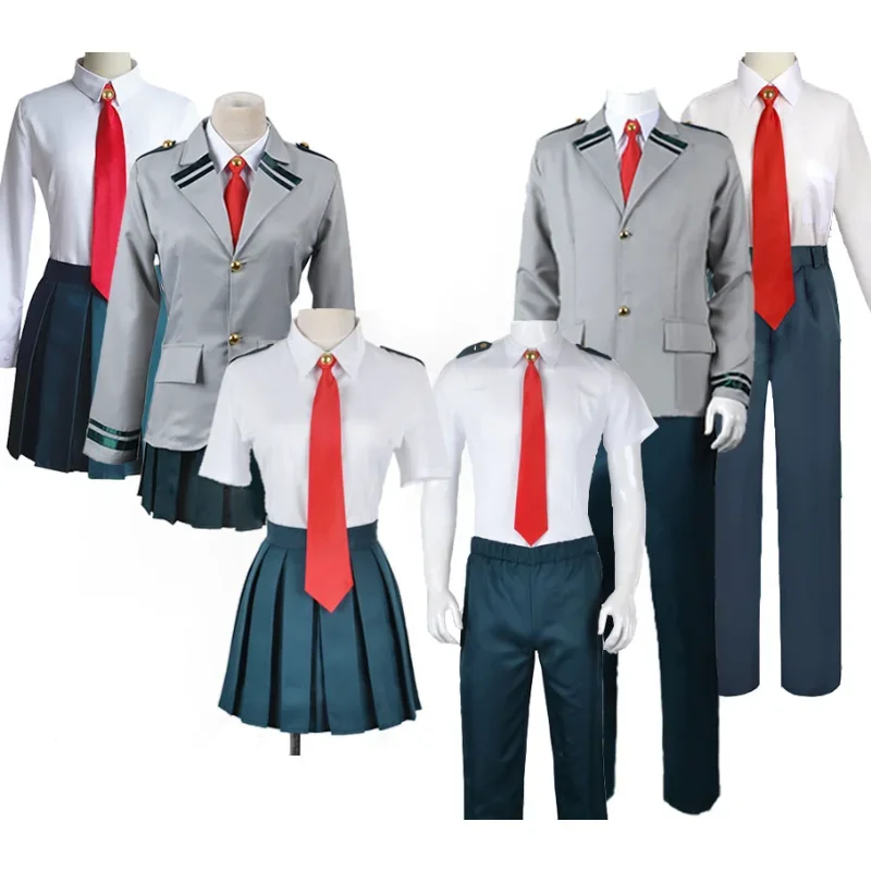 Anime My Hero Academia Midoriya Izuku Costume Cosplay Todoroki Shoto uniforme scolastica Set parrucca vestito Unisex Halloween gioco di ruolo