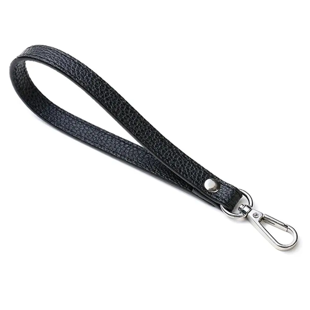 Simple PU Leather Bag Wrist Strap Solid Color Soft Bag Strap Handle Replacement Purse Handle Bag Accessories