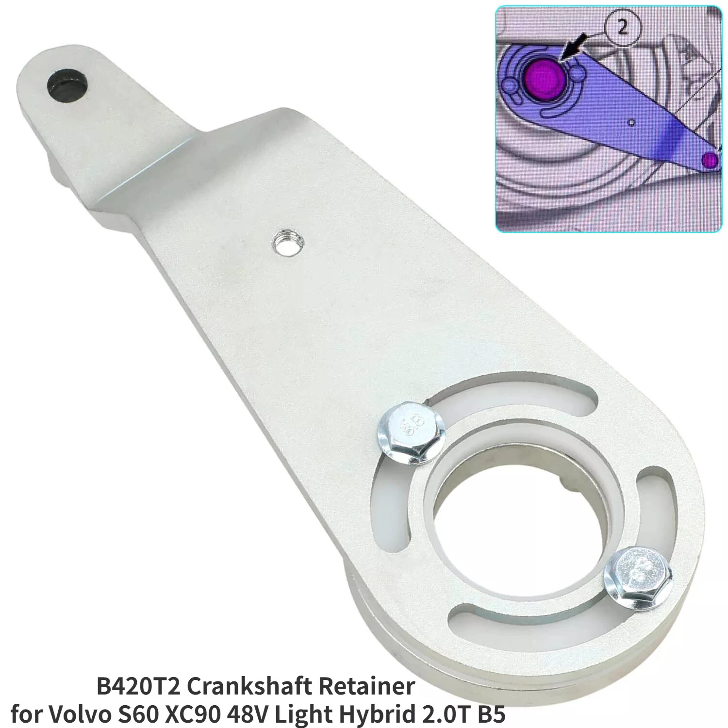 

B420T2 Crankshaft Retainer for Volvo S60 XC90 48V Light Hybrid 2.0T B5 Timing Tool