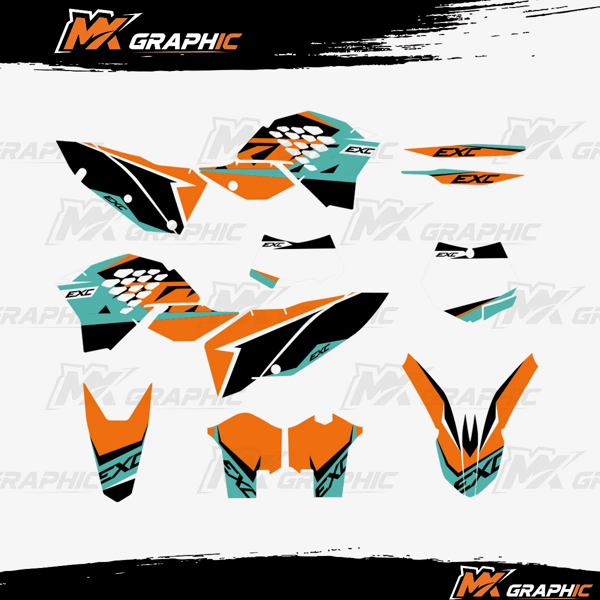 

For KTM EXC EXCF XCF 125 250 300 450 2008 2009 2010 2011 SX SXF 2007-2010 Graphics Decals Stickers