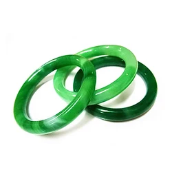 1Pc Vintage Imitation Jade Bracelet For Women Green Round Bracelet Ladies Jewelry Gift