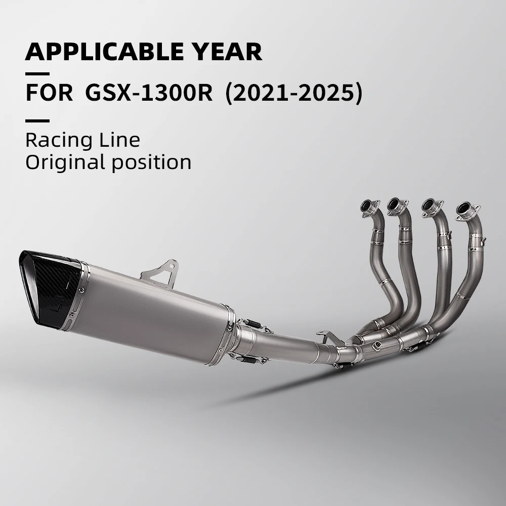 

For GSX1300R 2021-2025 Exhaust Pipe Motorcycle Escape Full Set Titanium Exhaust System
