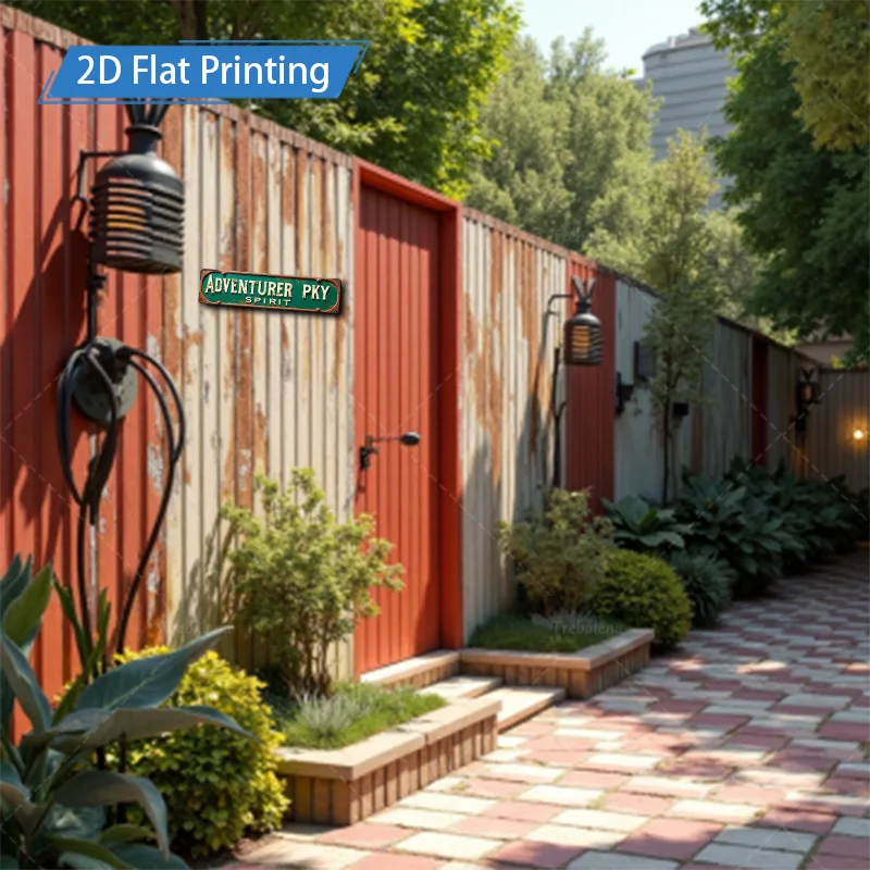 1 قطعة 4x16 بوصة علامة معدنية "ريفي "مغامر Pky Spirit" علامة معدنية لديكور المزرعة العتيقة"