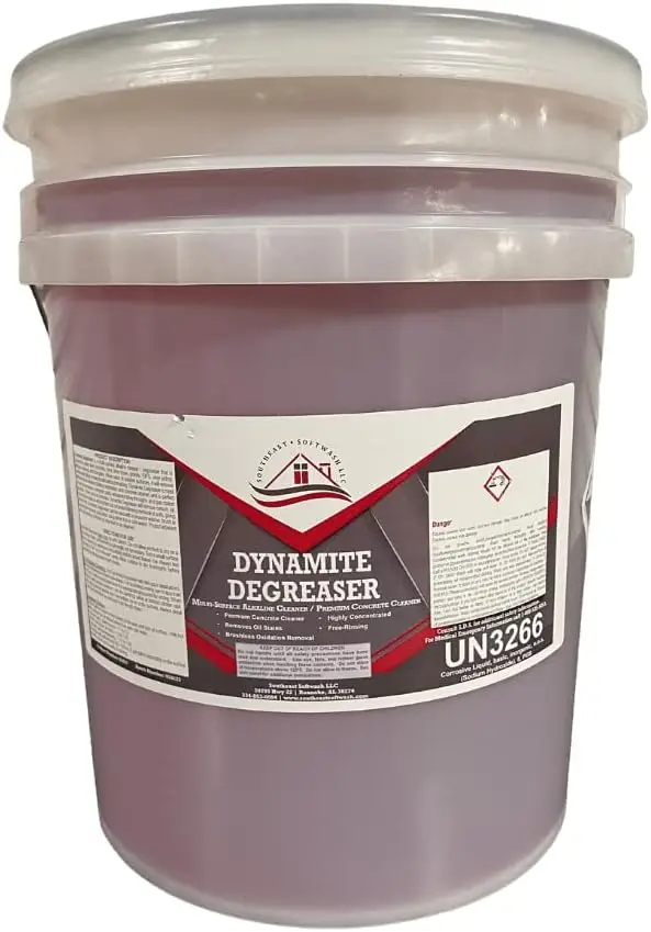 Dynamite Degreaser - Commercial Grade Degreaser for Oil Stain Removal, Concrete Dumpster Pads, Gas Station Cleaning (5)