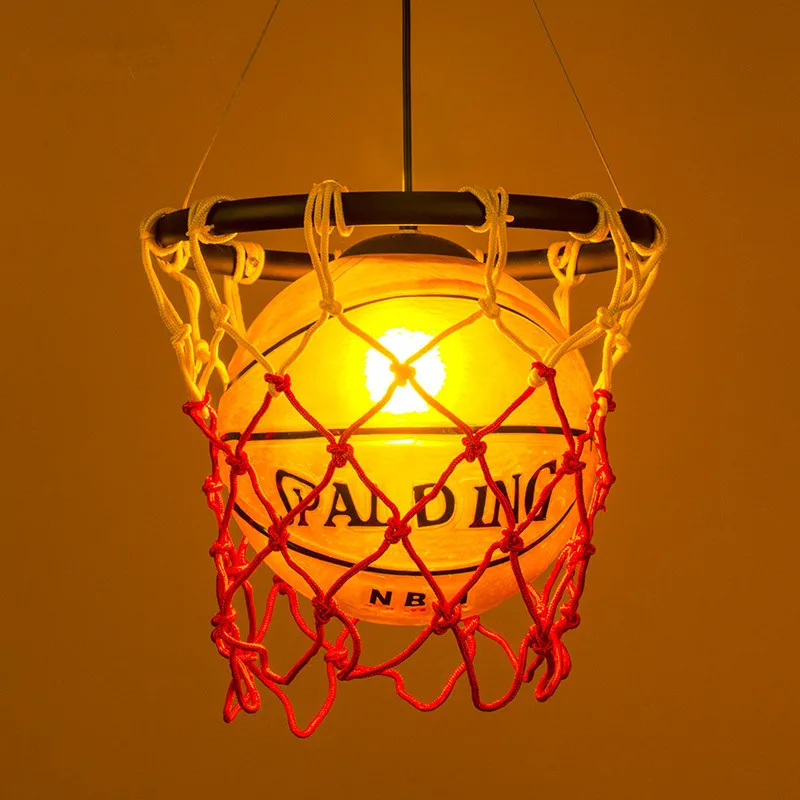 Vintage Restaurant Bar Coffee Shop Lights Creative Children S Bedroom Personalized Basketball Lights Decorative Pendant Lights