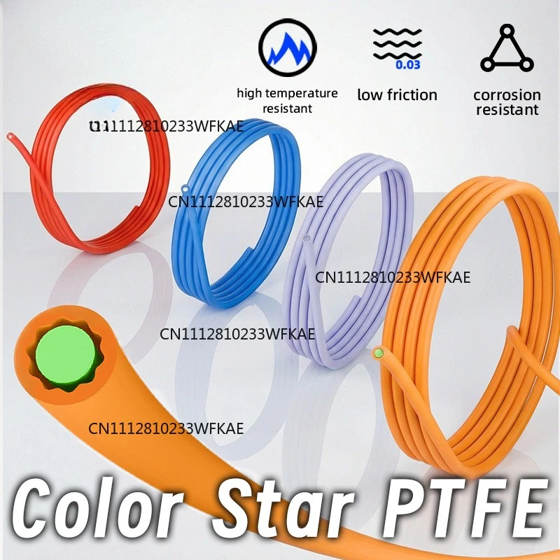 Mellow Color Star PTFE Tube Ultra Smooth Japanese Material 4mm OD Teflto Flow DIY 3D Printer for Bambu Labs AMS Creality