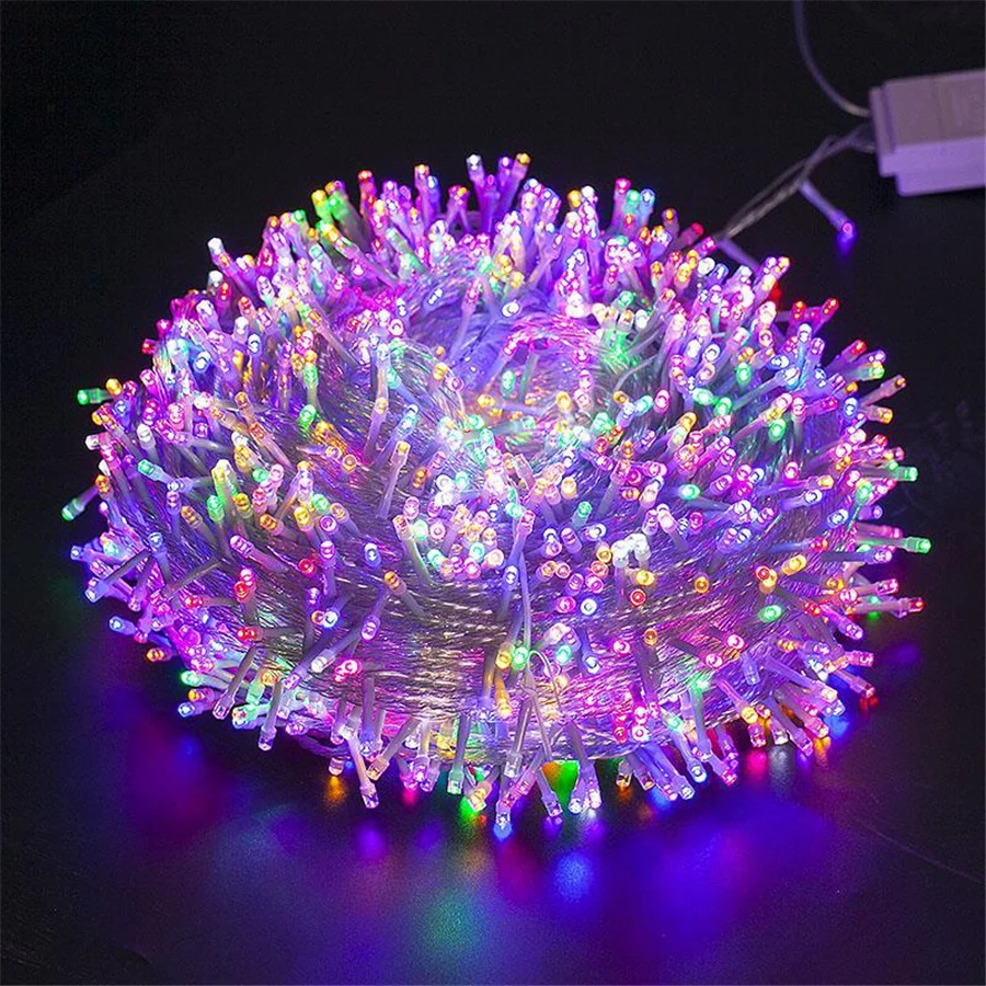 2023 New LED Christmas Fairy String Lights 10M 20M 30M 50M 100M Outdoor Garden Lights Garland Decoration for Wedding Party Patio