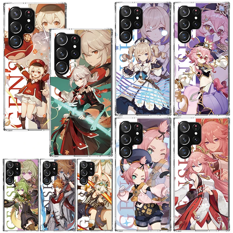 Genshin Impact Anime Phone Case For Samsung Galaxy S26 S25 Edge S24 FE S23 S22 Ultra S21 Plus S20 + Art Fundas Back Cover Galaxy