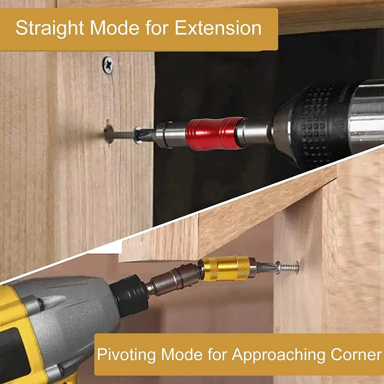 Magnetic Swiveling Bit Tip Holder Universal Magnetic Connecting Rod Multiple Angles Suitable for Tight Spaces Corners