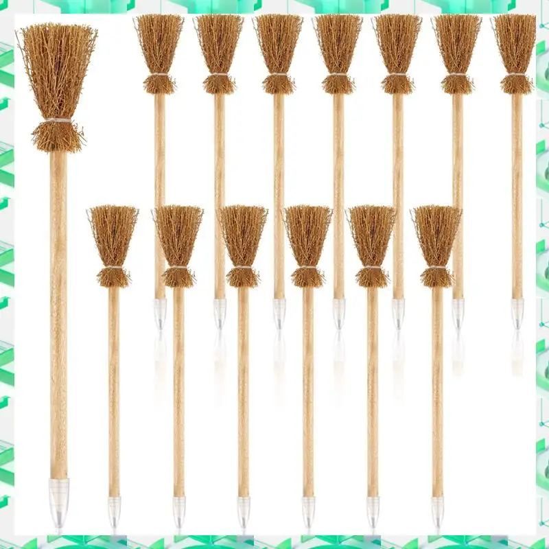 

3C Electron 14PCS Witch Broom Stick Pencils Halloween Wizard Wand Pencils For Party Gift Goodie Bag Fillers,14PCS Witch Broom St