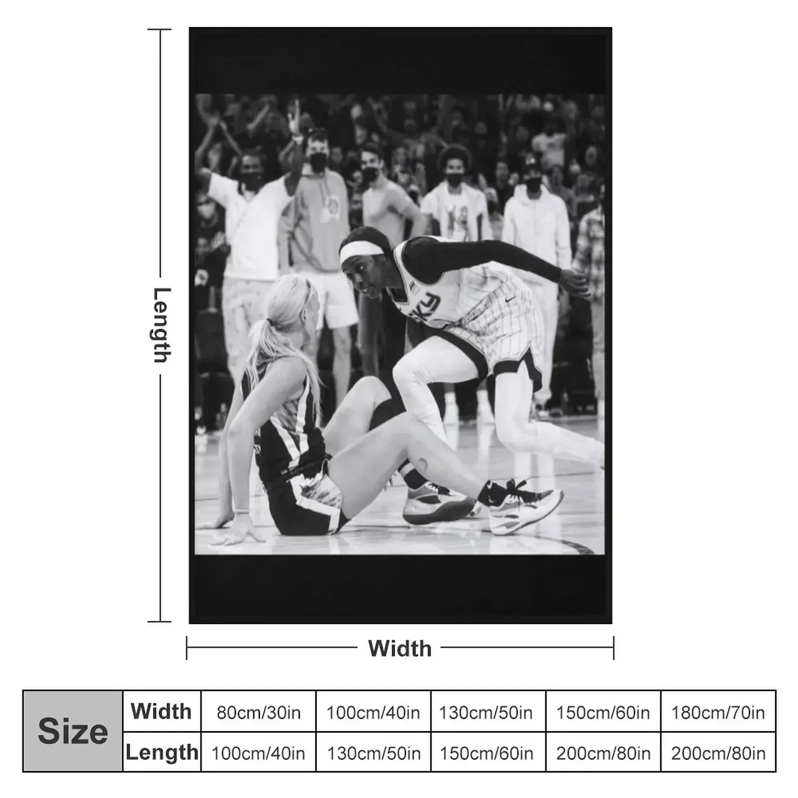 Kahleah Copper - Finals MVP -Black / White Throw Blanket