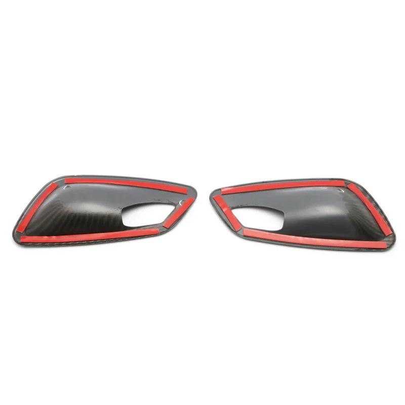 2x Carbon Fiber Style Interior Door Handle Bowl Cover Trim For BMW E92 E93 335i M3 Couple 2007-2013