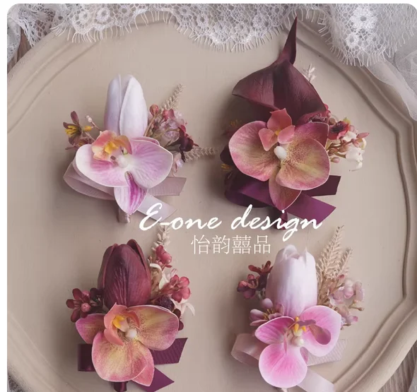 

Korean wedding corsage wrist flower bride groom bridesmaid groomsman parents shoot opening ceremony VIP.