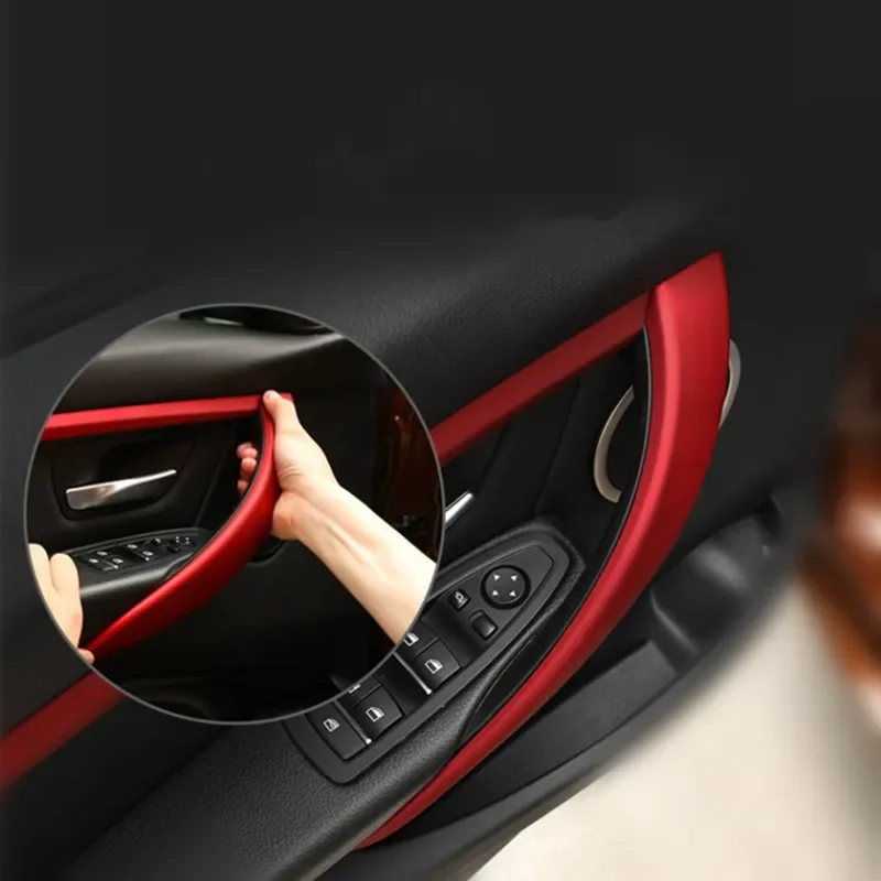 Car Styling Door Panel Decoration Stickers Trim Doorknob Covers For BMW 3/4 serises F30 F32 3GT F34 2017-19 Interior Accessories