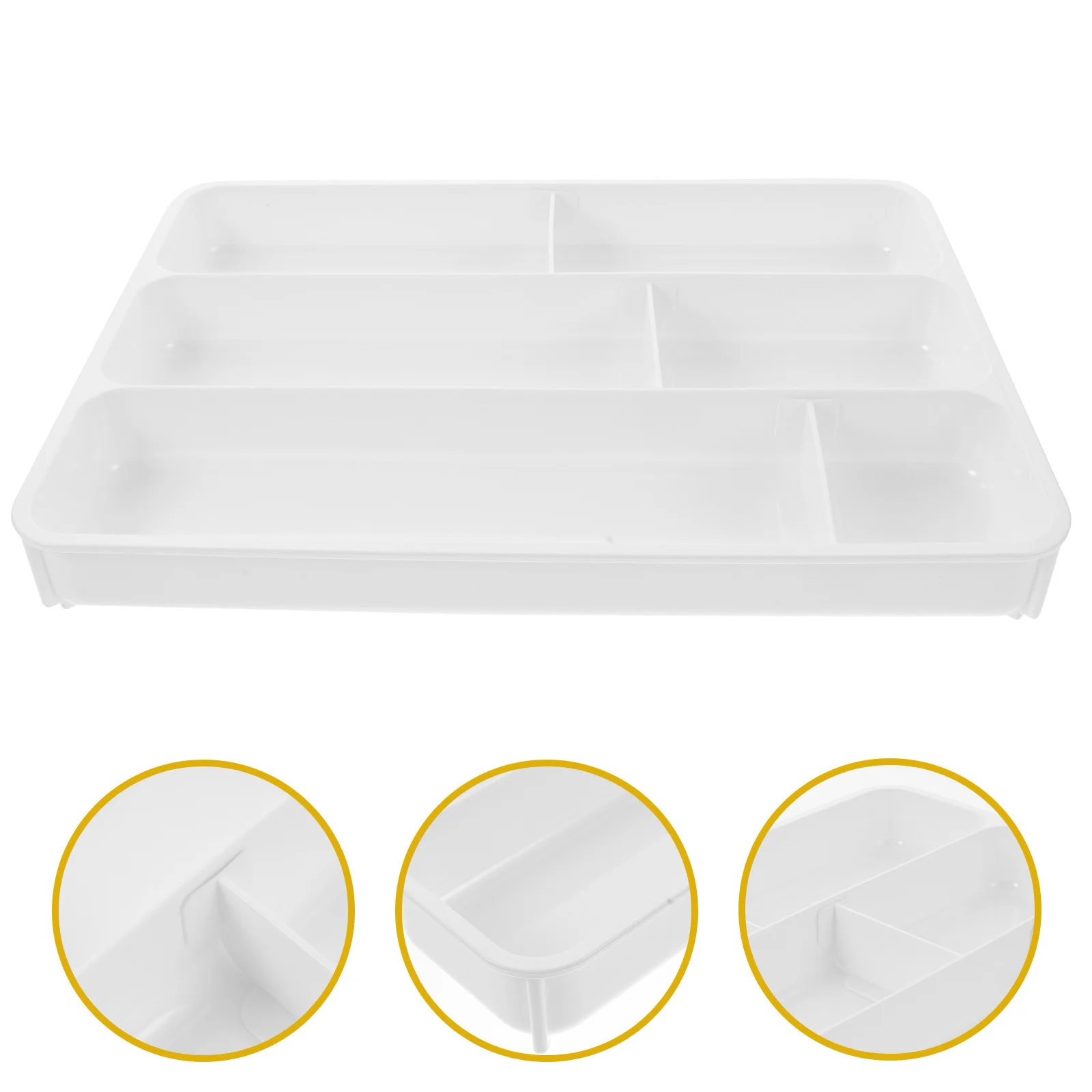 

Household Cutlery Organizer Thickened Pp Multi-Compartment Silverware Storage Box Kitchen Drawer Utensil Tray Plastic