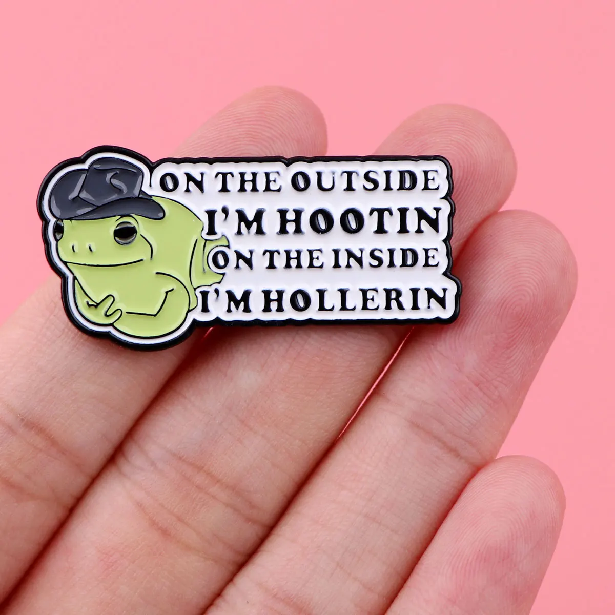 Cute Raccoon Enamel Pins Funny Quotes Brooches for Women Frog Badges Lapel Pins Animals Jewelry Bag Accessories Halloween Gift