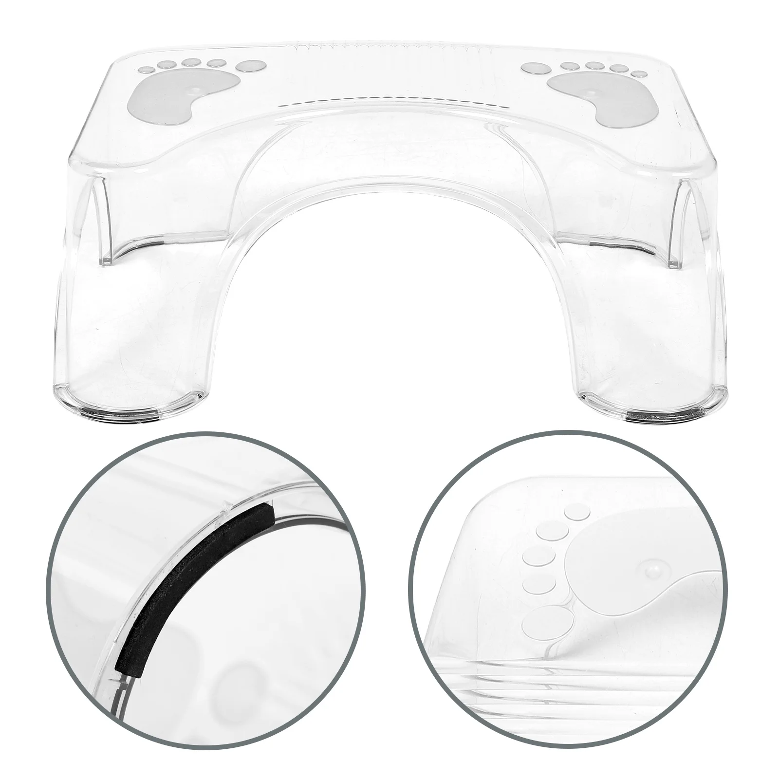 

Clear Bathroom Stool Nonslip Toilet Step Stool Home Potty Training Footrest Footstool Transparent Design Bathroom Supplies